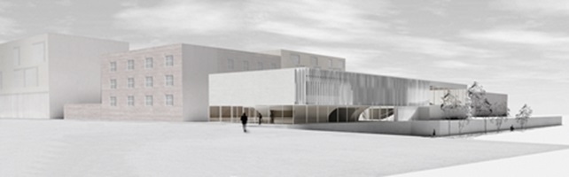 A museum site rendering