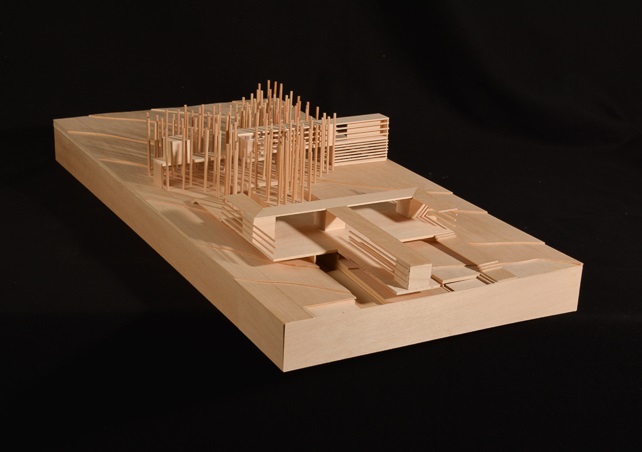 Photograph of wood architectural model