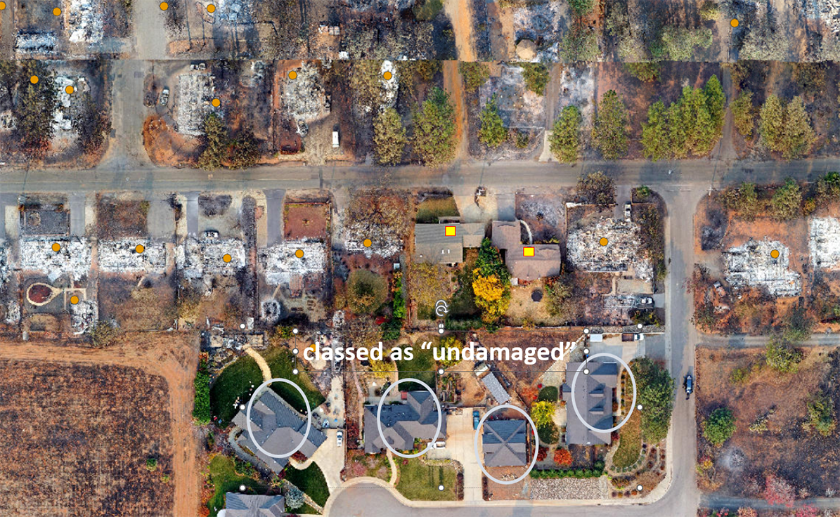 Aerial shot of the 2018 Camp Fire in California