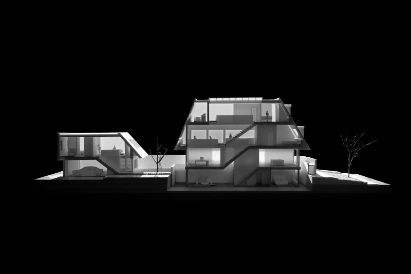 Model showing the interior of the Annex House by Harry Wei.