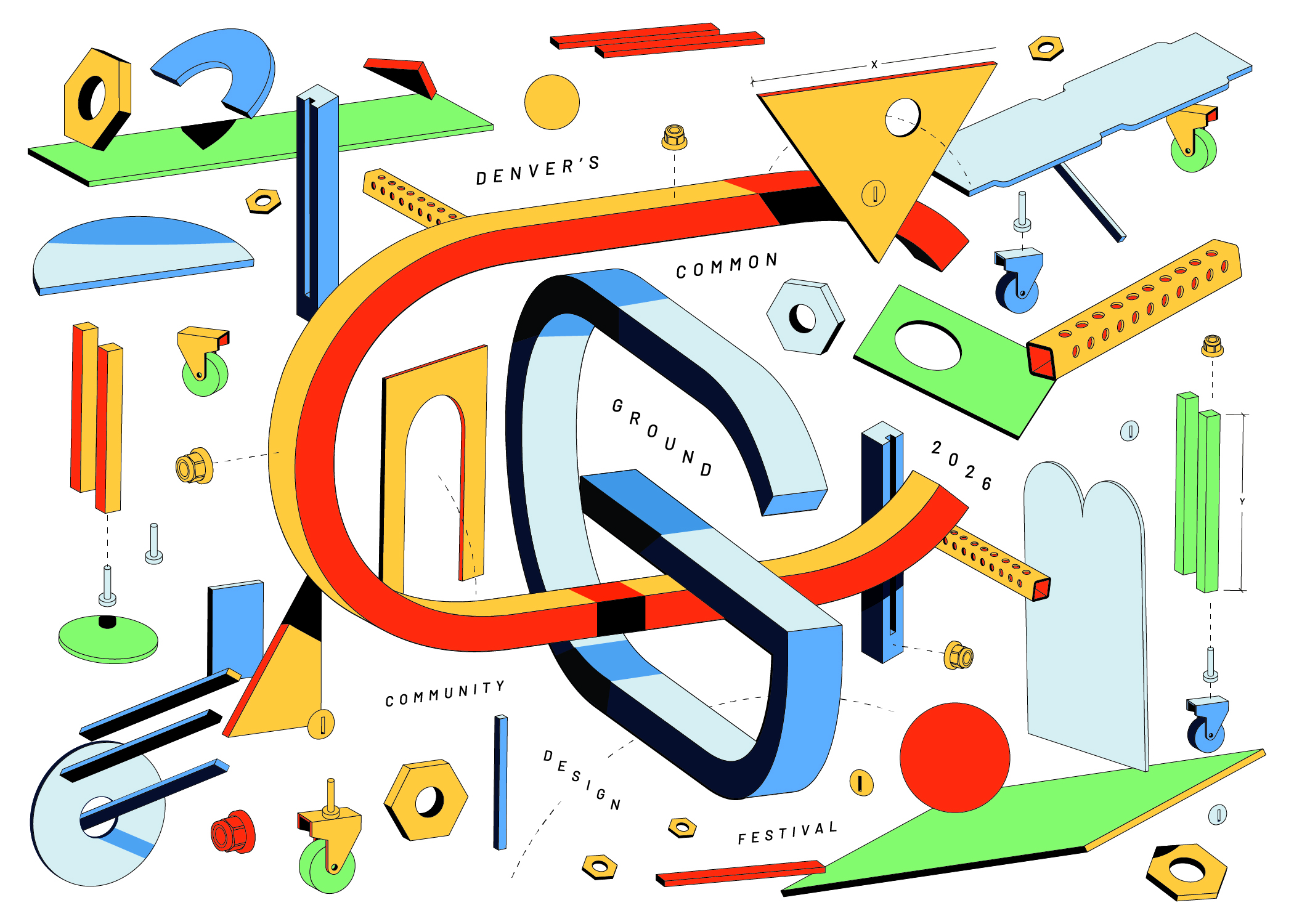 Common Ground banner with shapes and architectural tools scattered throughout the imagry.