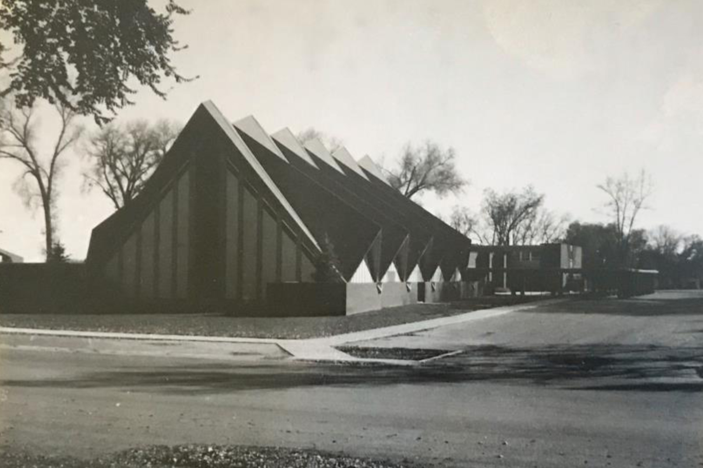 The exterior of First Methodist Church in Fort Collins, CO.