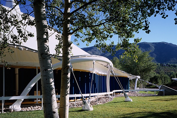 Exterior of the Benedict Music Tent