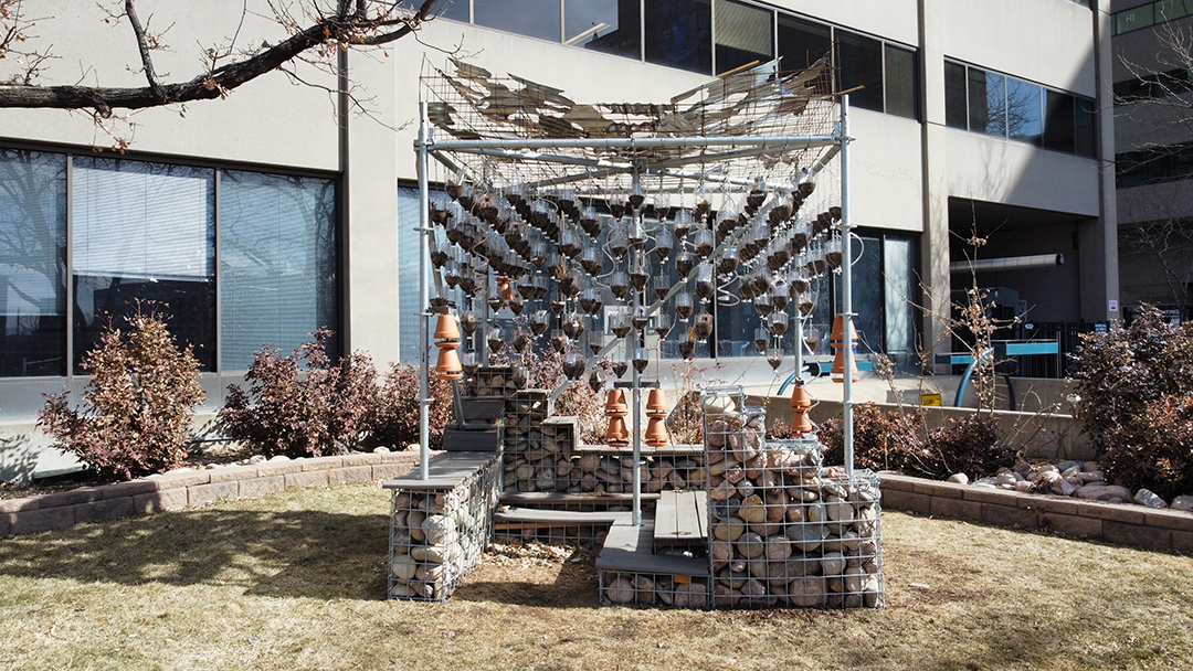 Desert garden designed for and with geological, biological, and ecological systems at the University of Colorado Denver. (Photograph by José Ibarra.)