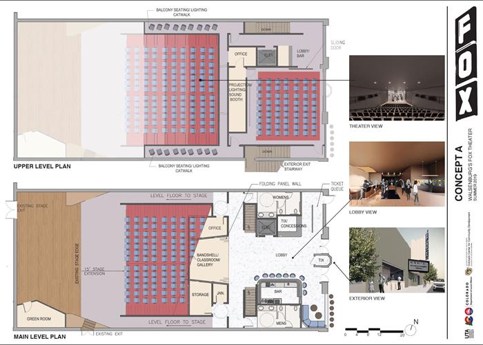 Walsenberg Fox Theater - floor plan