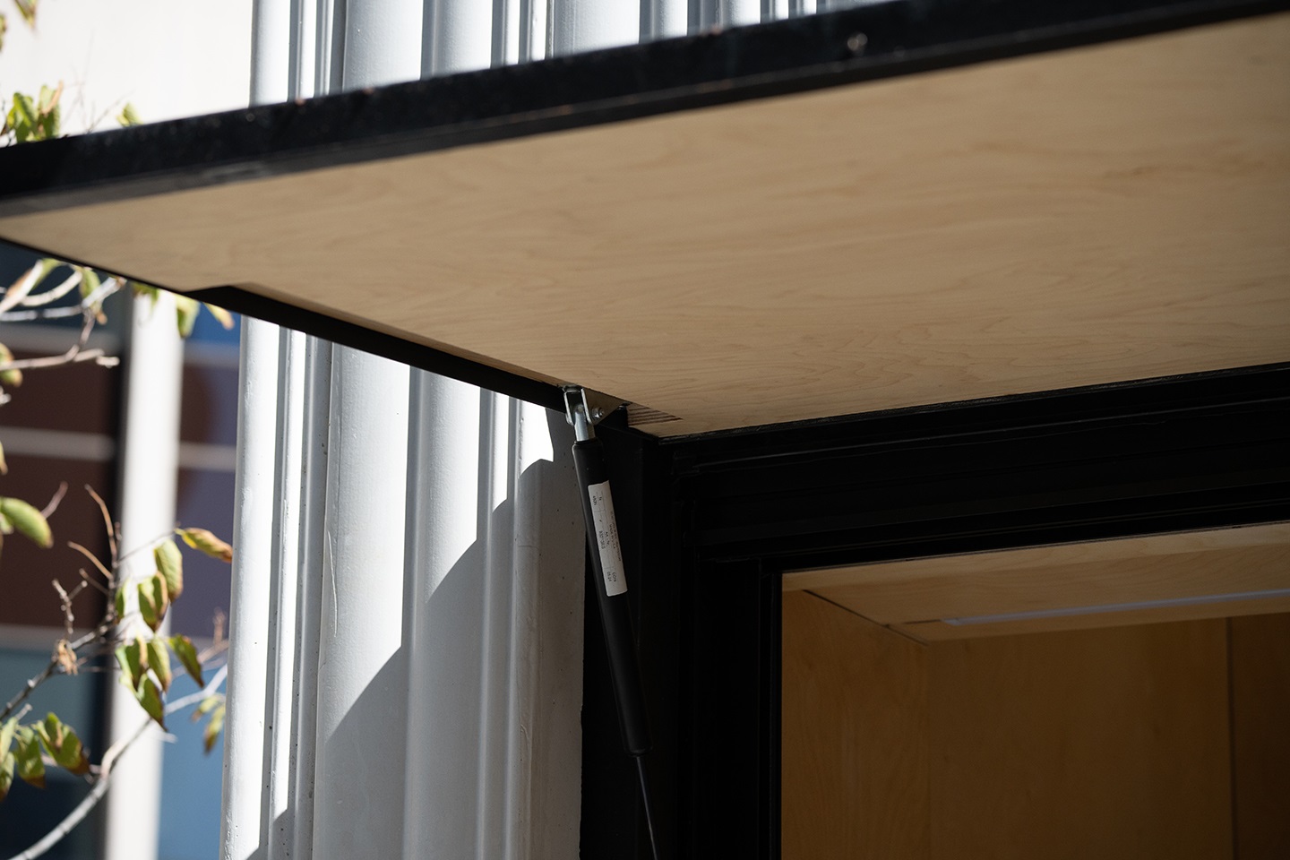 A close-up of a vendor's window on a kiosk.