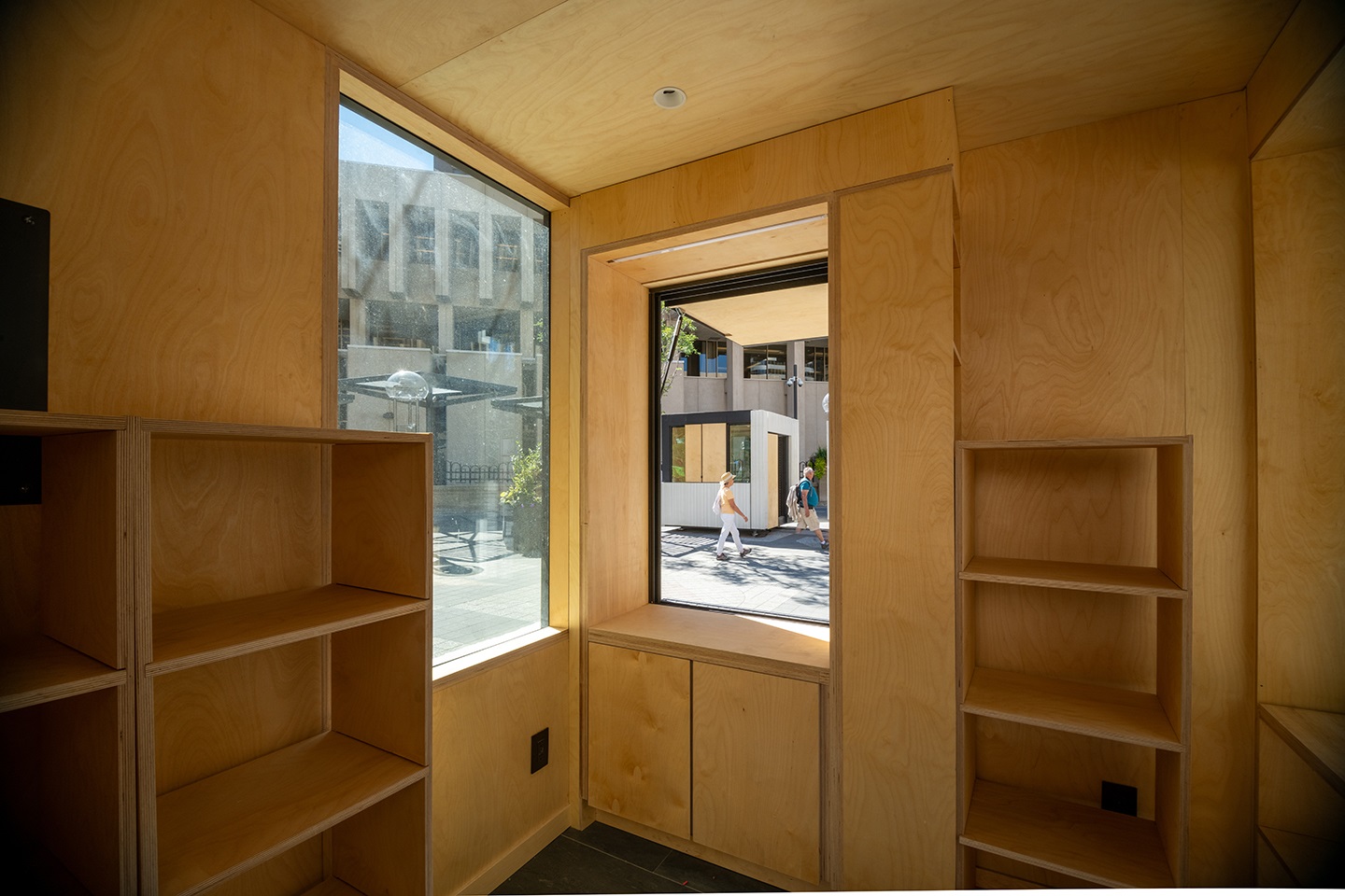 Interior of the retailer kiosk.