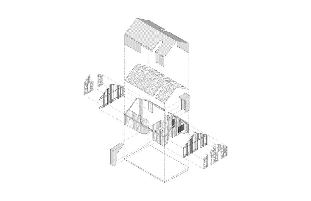 Exploded axon of the outpost.